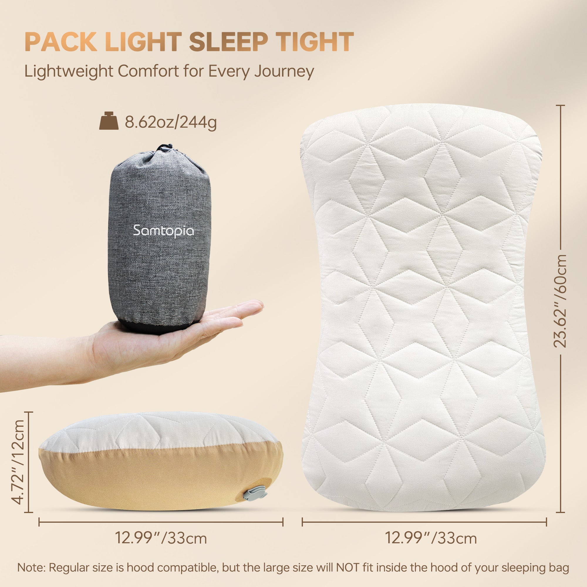 Inflatable Camping Travel Pillow