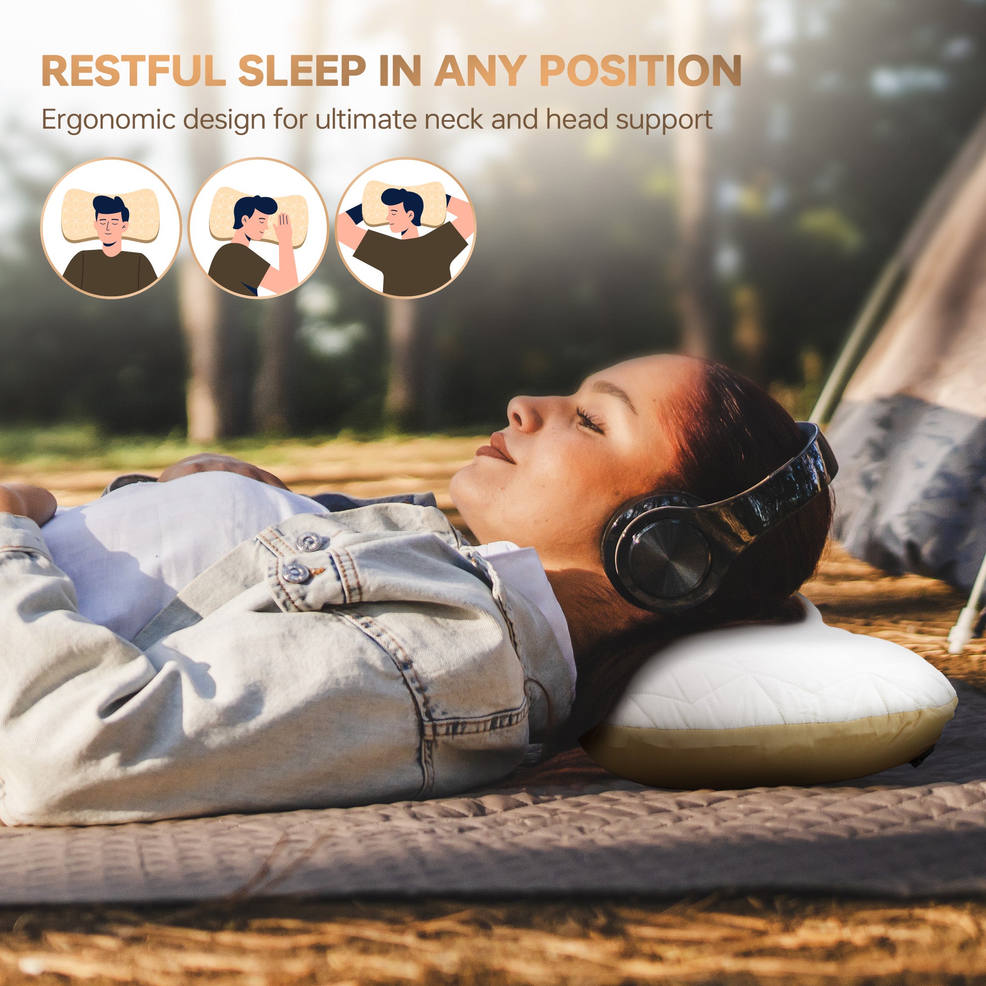 Inflatable Camping Travel Pillow