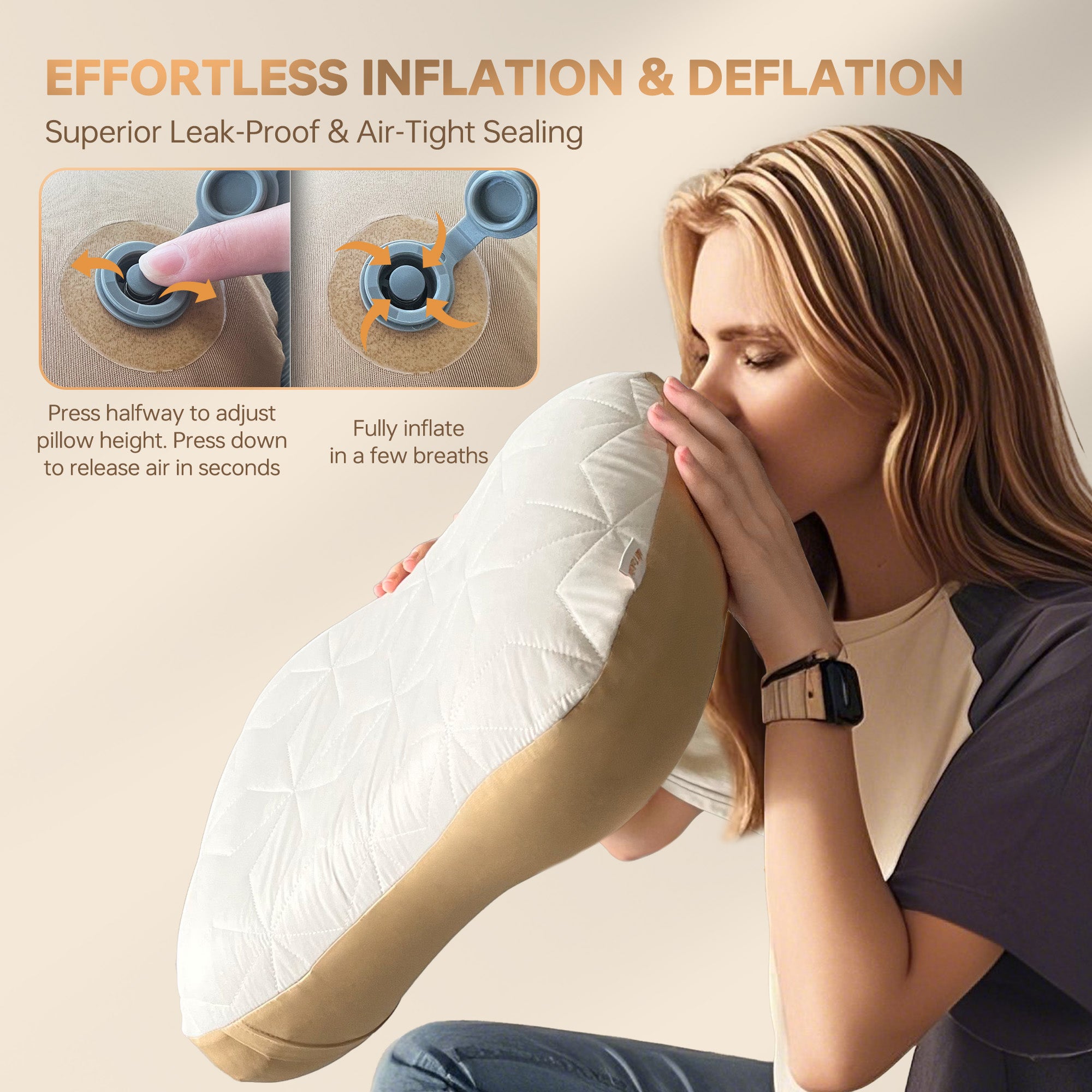 Inflatable Camping Travel Pillow
