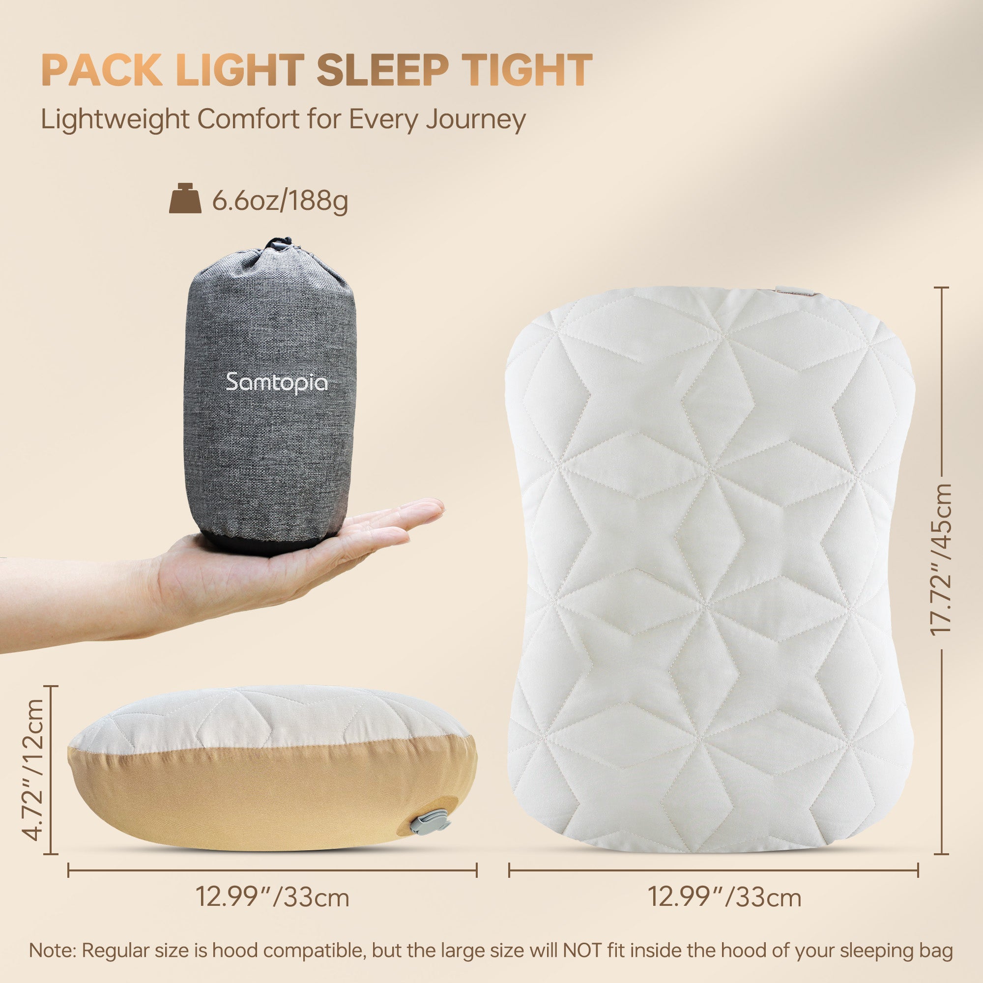 Inflatable Camping Travel Pillow